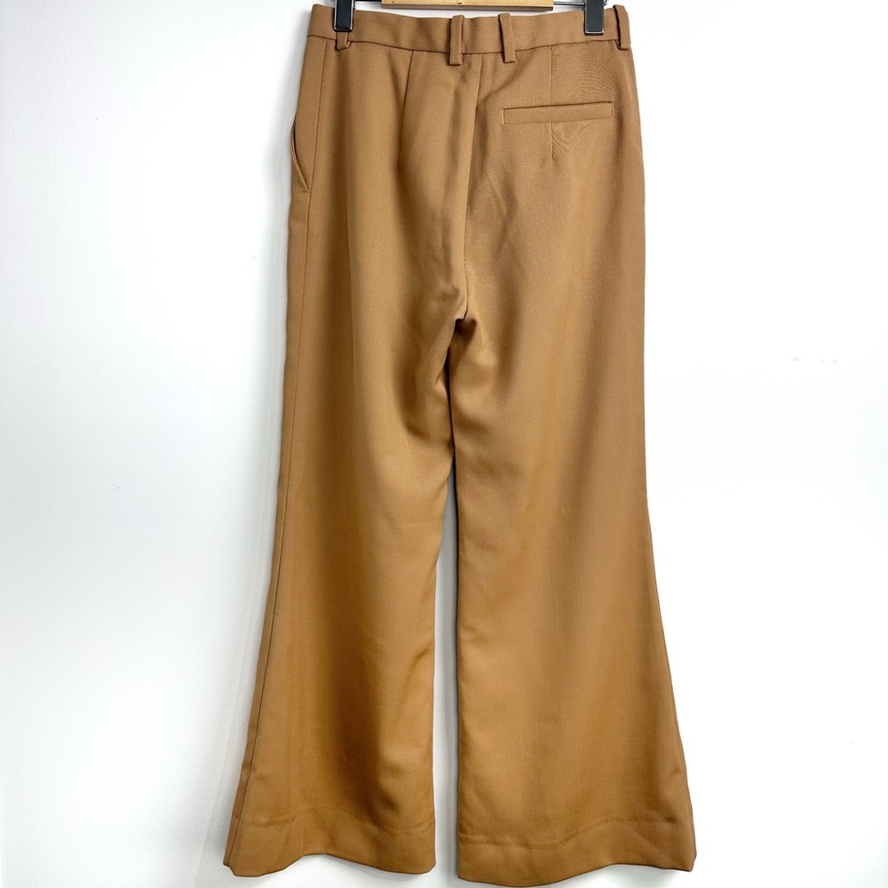 COS Wool High Rise Wide Leg Camel Trousers Sz 4 - Picture 5 of 15